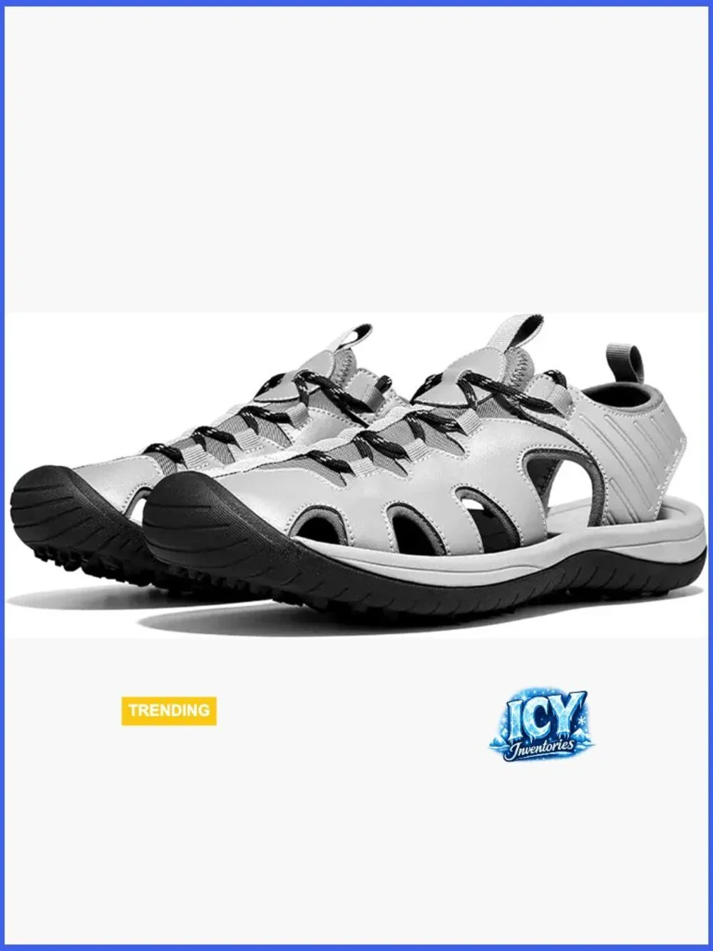 Closed Toe Sport Sandals with Anti-Slip Spikes, Breathable Golf Shoes